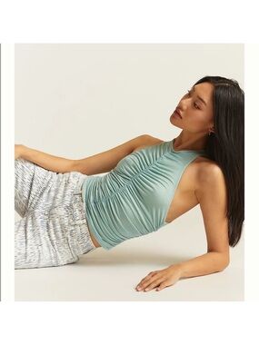 Anthropologie Pilcro Reversible Ruched Tank Top